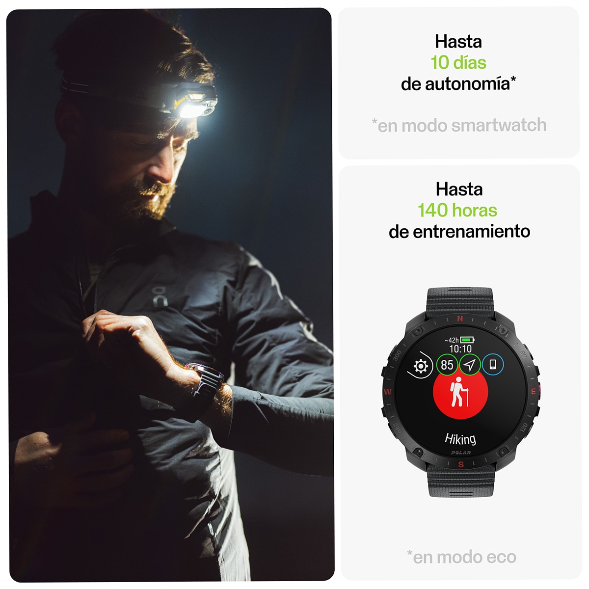 Relógio Smartwatch Polar Grit X2 Pro - Tamanho S-L Preto / Cinzento-5
