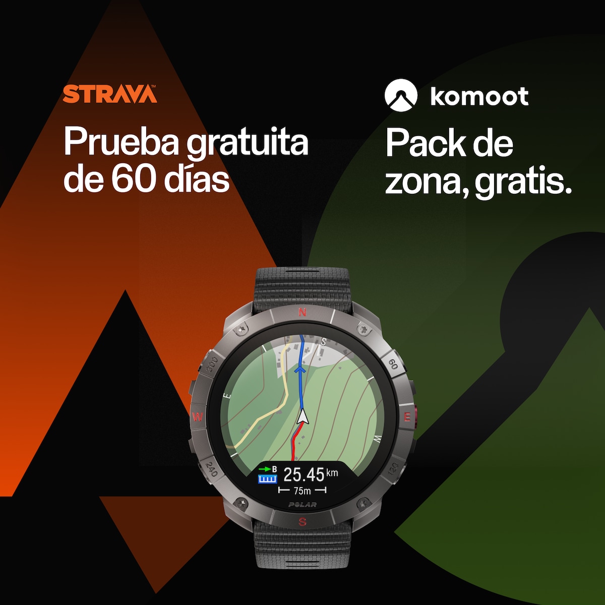Reloj smartwatch Polar Grit X2 Pro Talla S-L Polar Negro / Gris-8