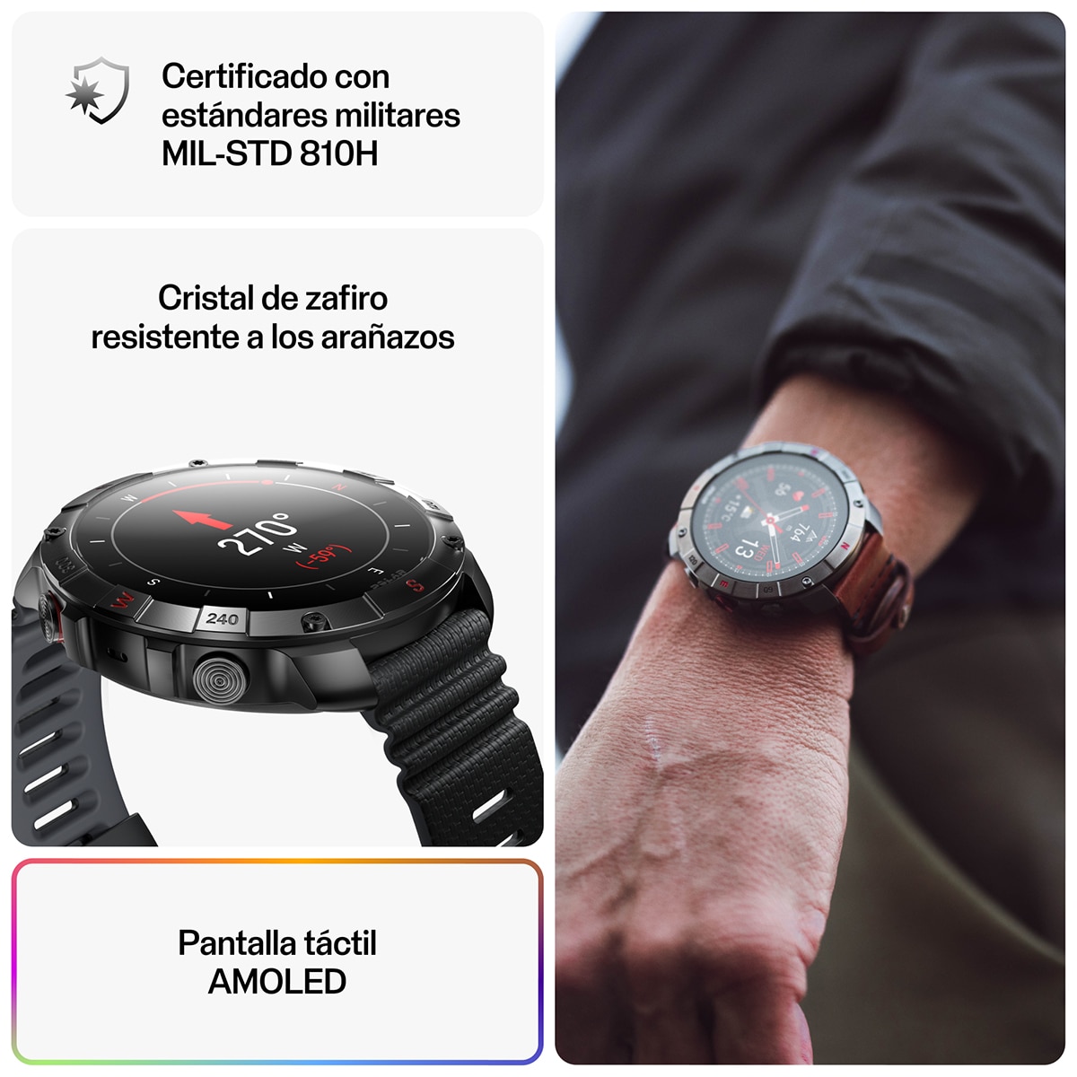 Relógio Smartwatch Polar Grit X2 Pro Titan - Tamanho S-L Castanho / Cinzento-5