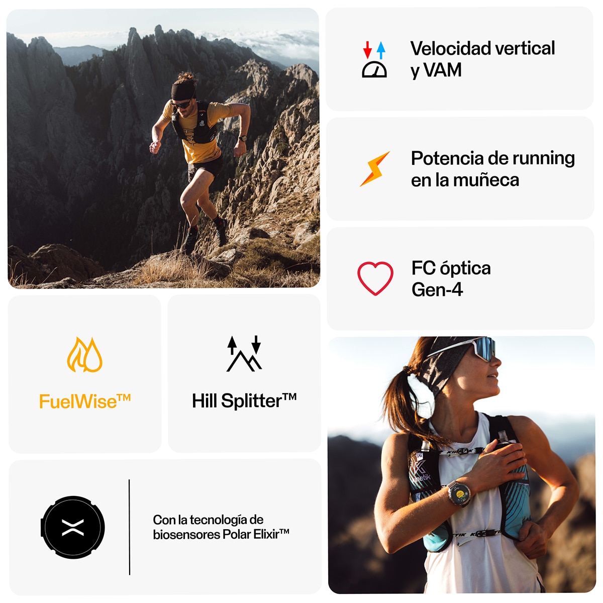 Relógio Smartwatch Polar Grit X2 Pro Titan - Tamanho S-L Castanho / Cinzento-7