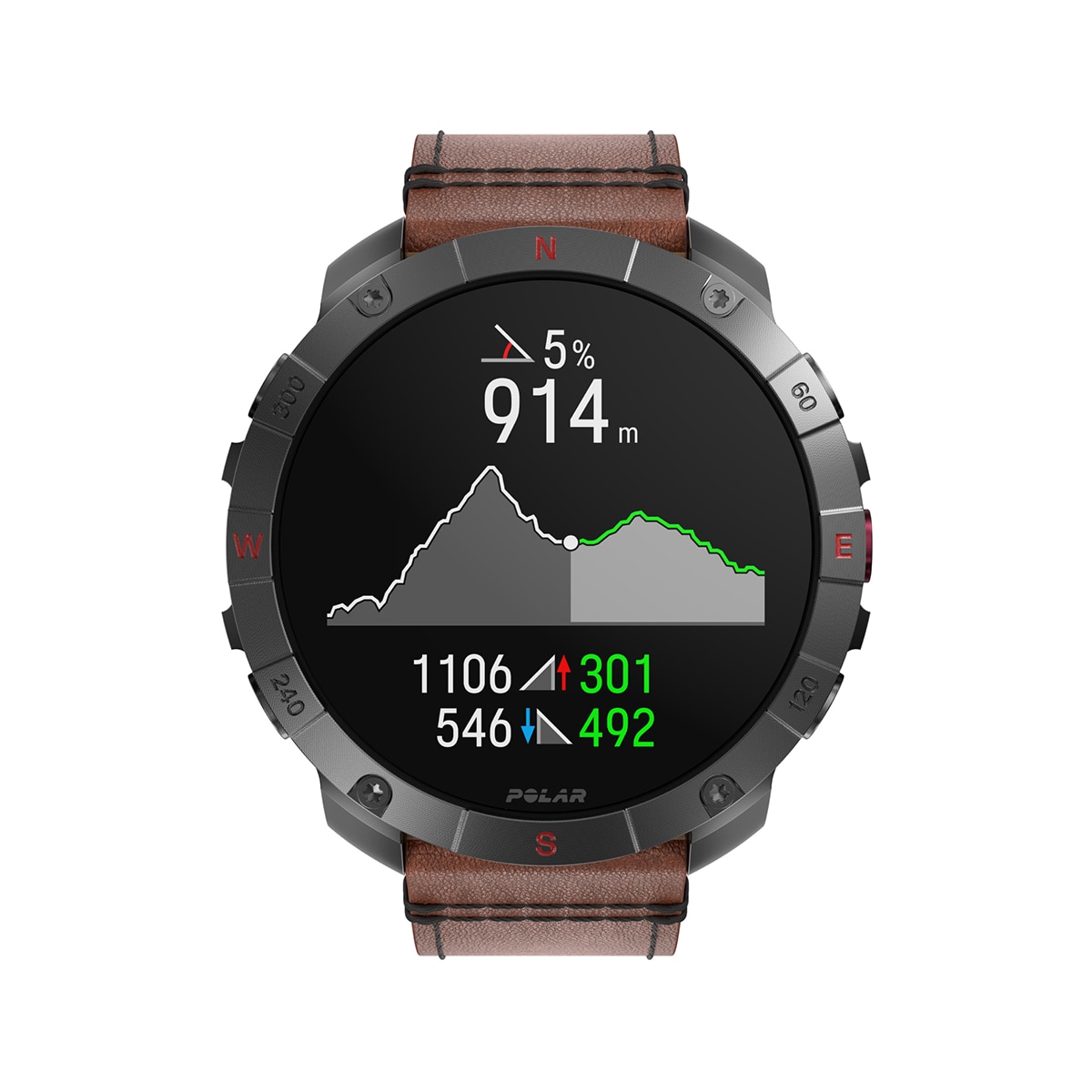 Relógio Smartwatch Polar Grit X2 Pro Titan - Tamanho S-L Castanho / Cinzento-13