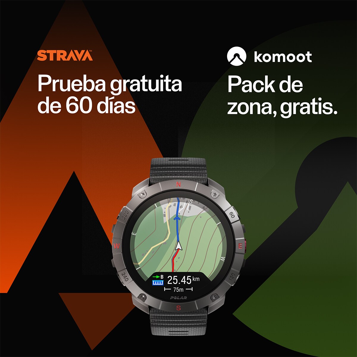 Relógio Smartwatch Polar Grit X2 Pro - Tamanho S-L Cinzento-8