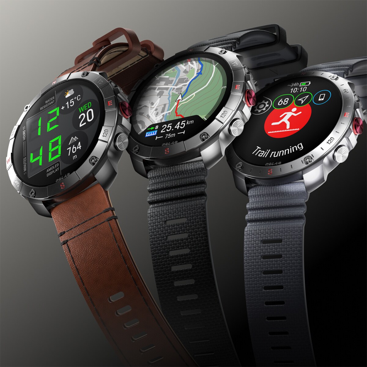 Relógio Smartwatch Polar Grit X2 Pro - Tamanho S-L Cinzento-9