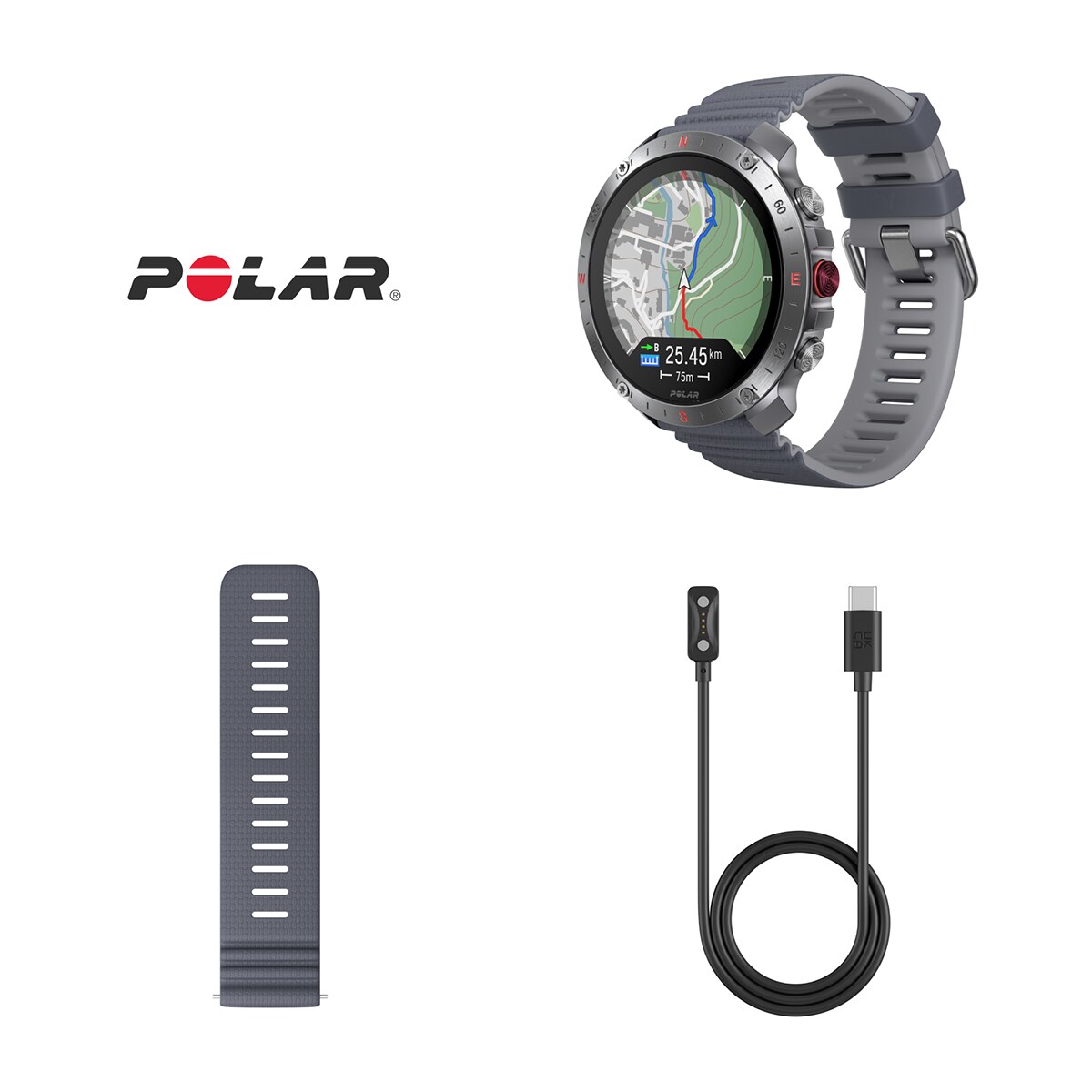 Relógio Smartwatch Polar Grit X2 Pro - Tamanho S-L Cinzento-10
