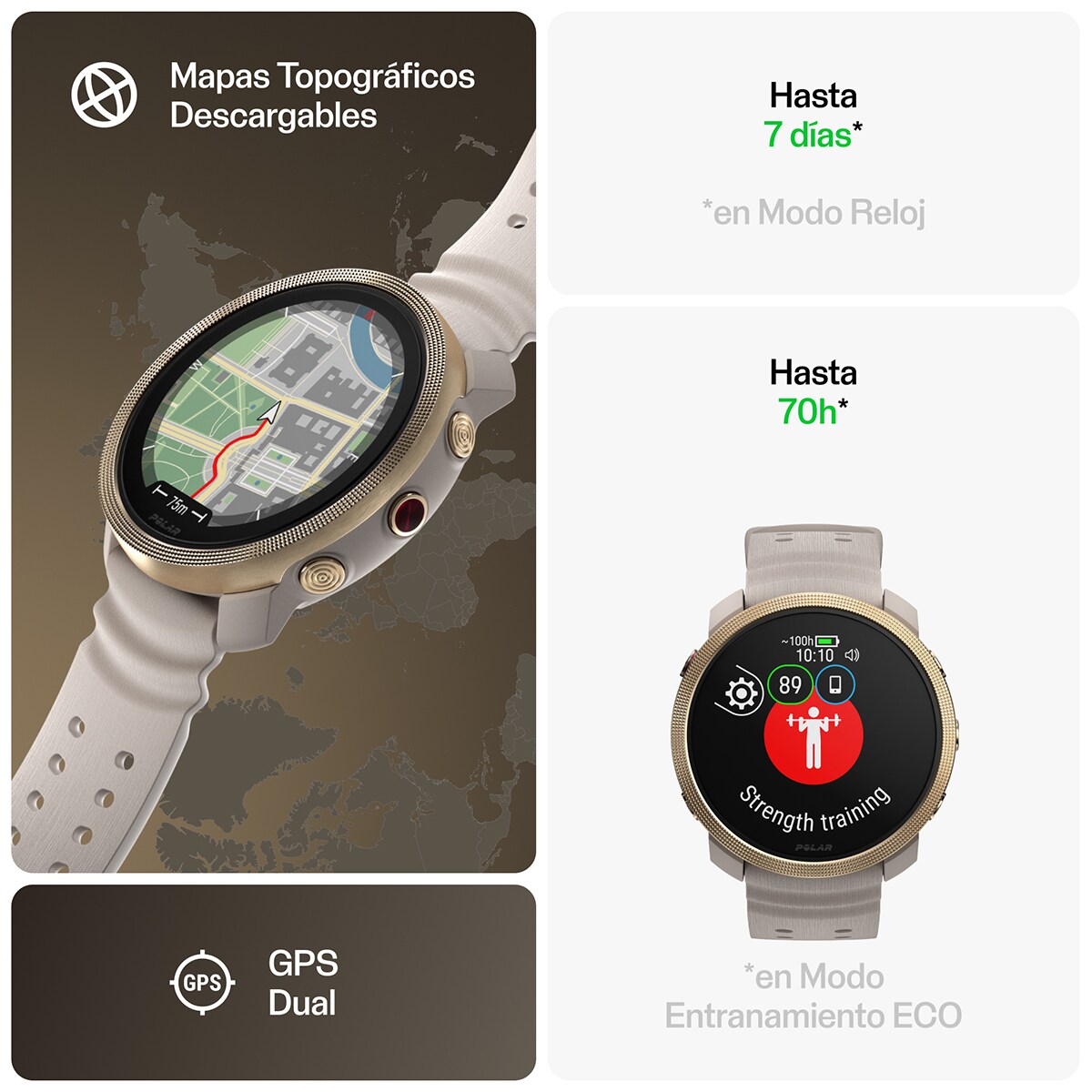 Relógio Smartwatch Vantage M3 S/L Cinzento / Dourado-4