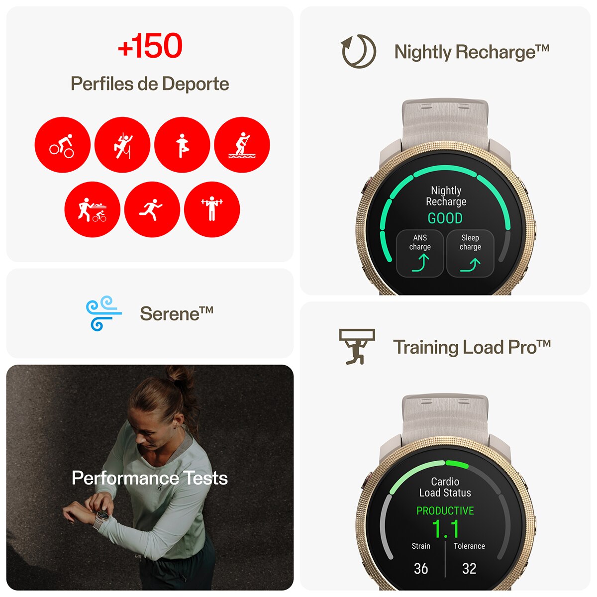 Relógio Smartwatch Vantage M3 S/L Cinzento / Dourado-6