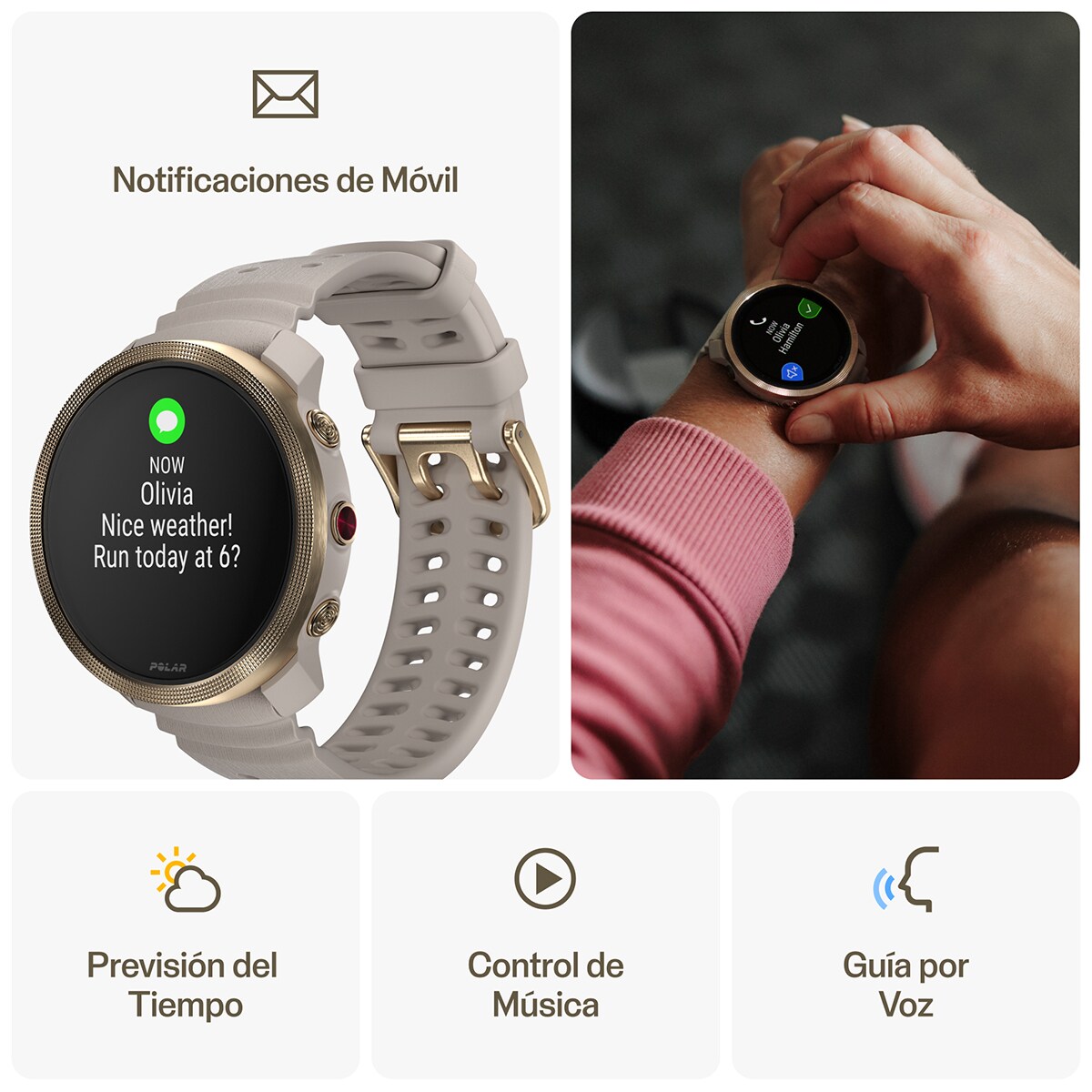 Relógio Smartwatch Vantage M3 S/L Cinzento / Dourado-7