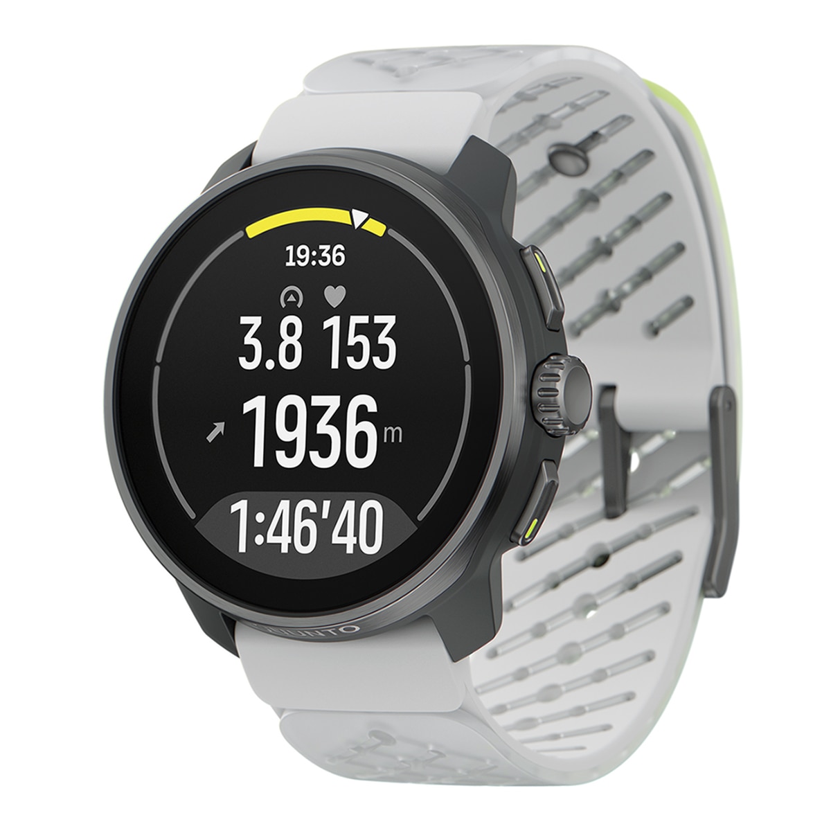 Relógio Desportivo Race S Titanium Branco/Amarelo-3