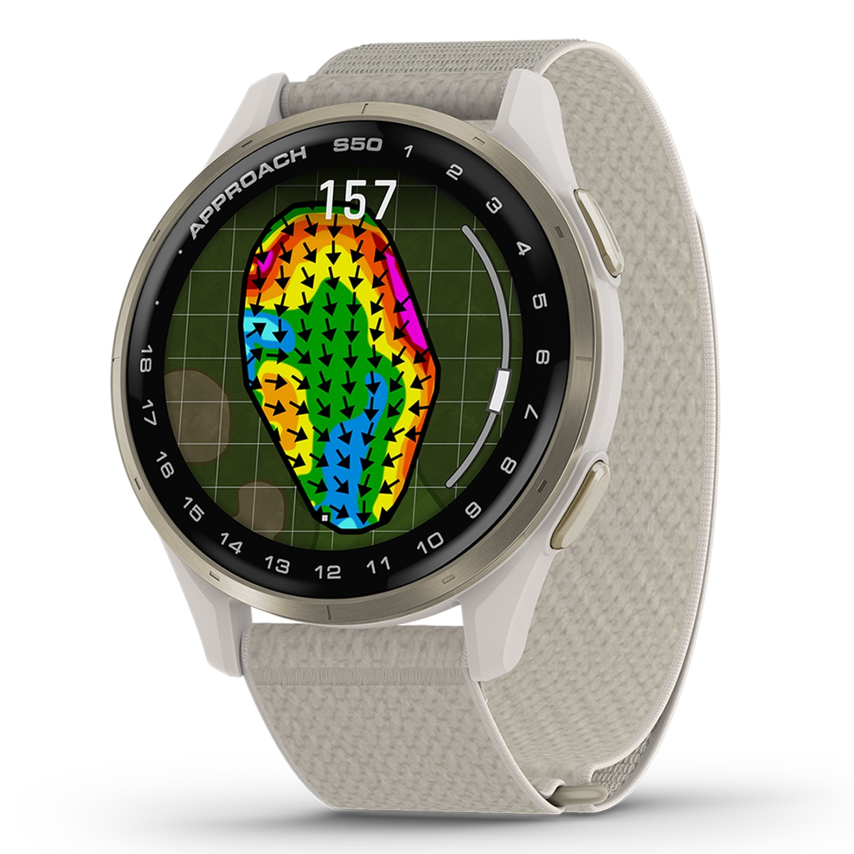 Relógio Smartwatch de Golf com GPS APPROACH S50 Ouro-5