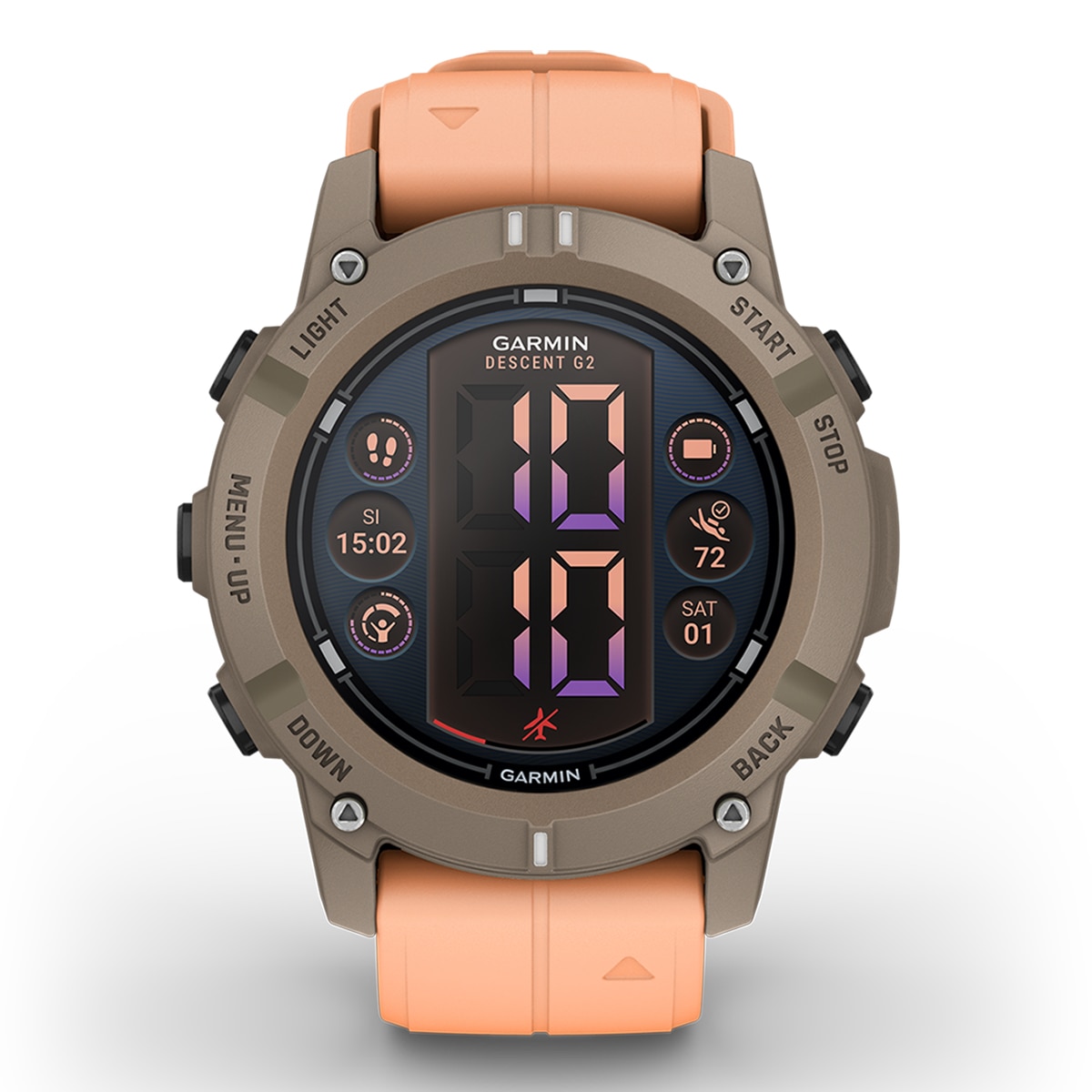 Relógio Smartwatch Descent G2 - Castanho Castanho / Rosa-2