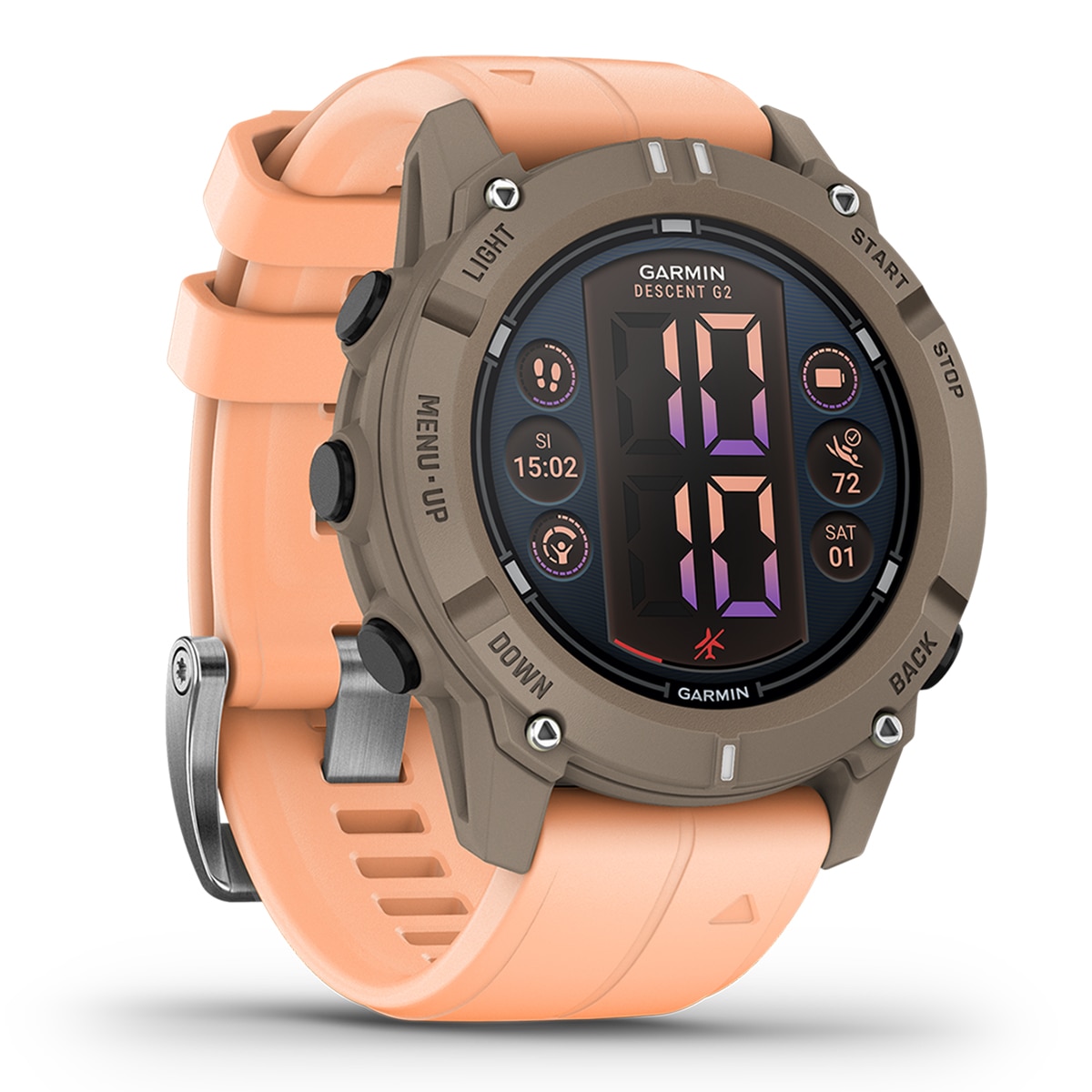 Relógio Smartwatch Descent G2 - Castanho Castanho / Rosa-10