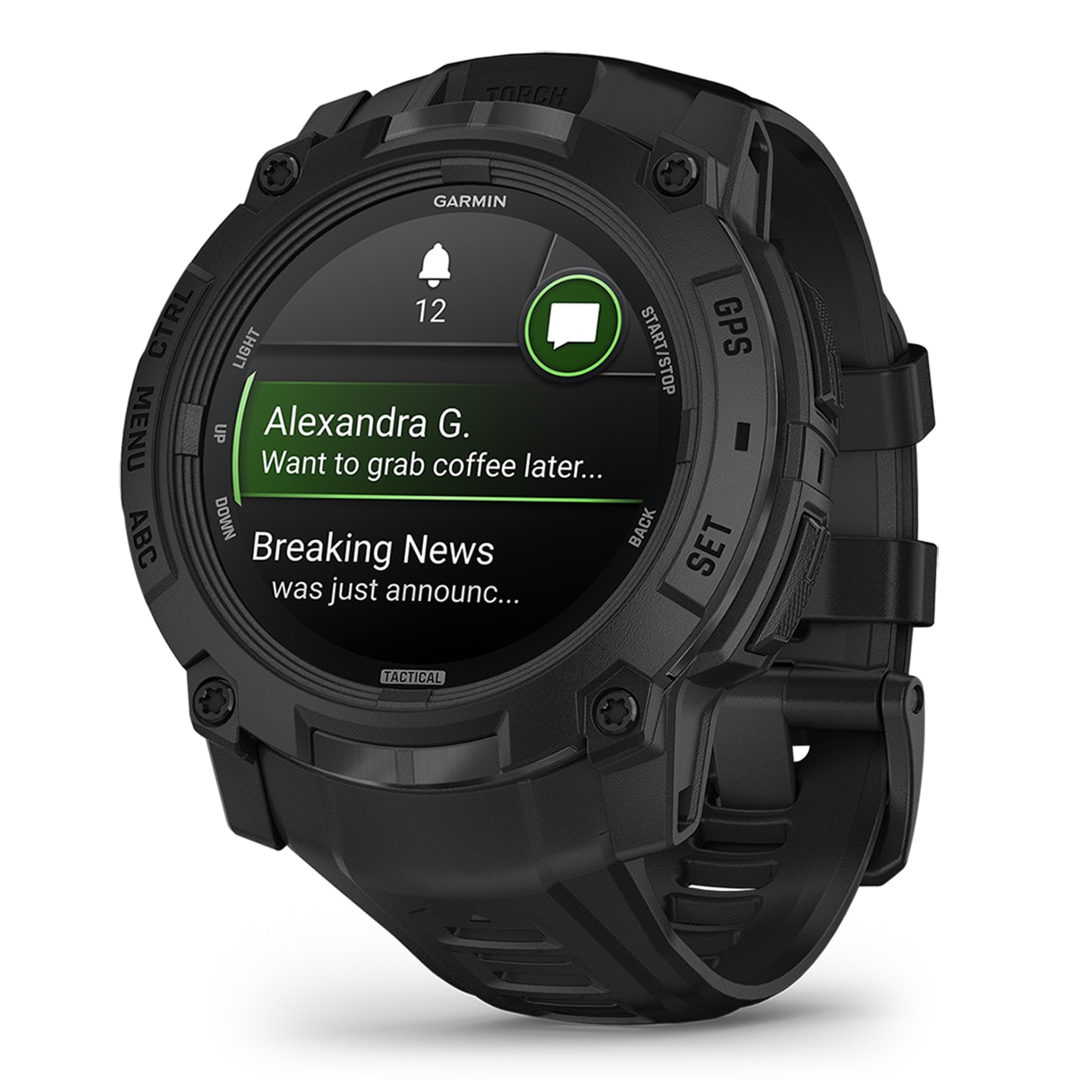 Relógio Smartwatch Unissexo Instinct 3-50 mm, AMOLED, Tactical Edition Preto / Cinzento-4