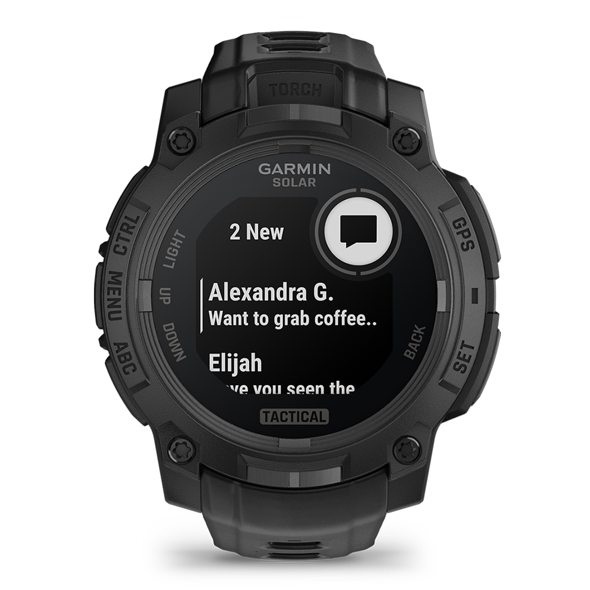 Relógio Smartwatch Unissexo Instinct 3-45 mm, Solar, Tactical Edition Preto / Cinzento-3