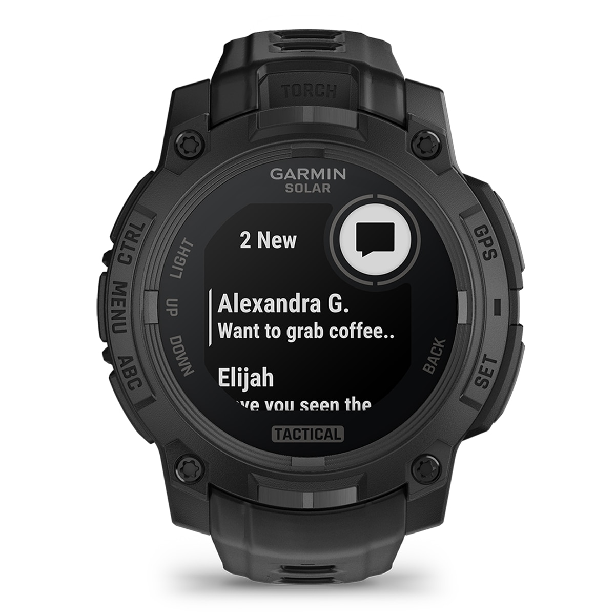 Relógio Smartwatch Unissexo Instinct 3-45 mm, Solar, Tactical Edition Preto / Cinzento-4