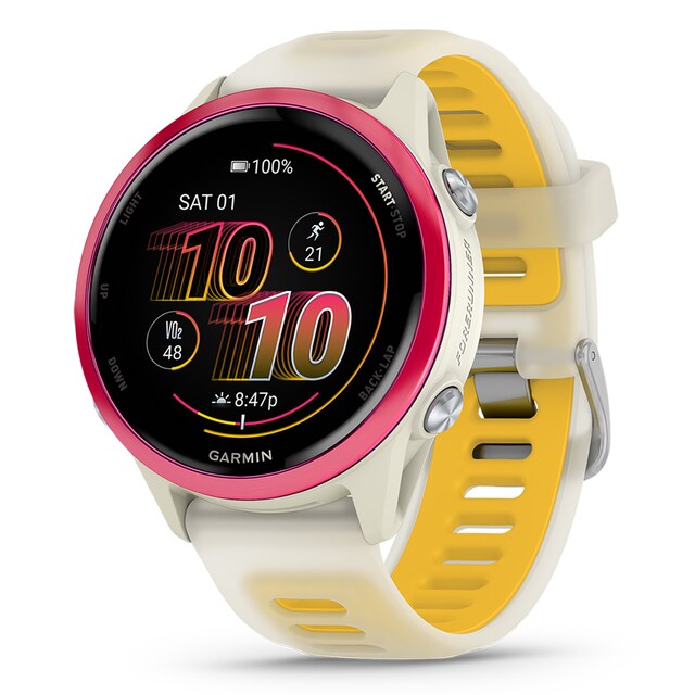Imagen 0 de Reloj smartwatch unisex Forerunner 570 42mm Beige/Naranja Garmin