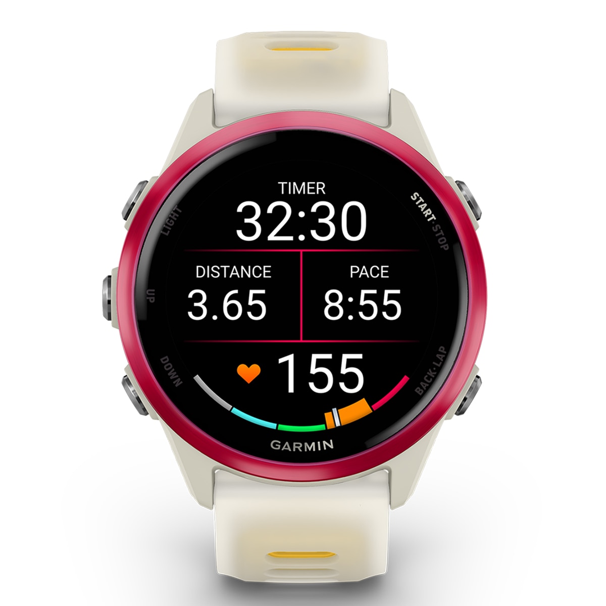 Reloj smartwatch unisex Forerunner 570 42mm Beige/Naranja Garmin