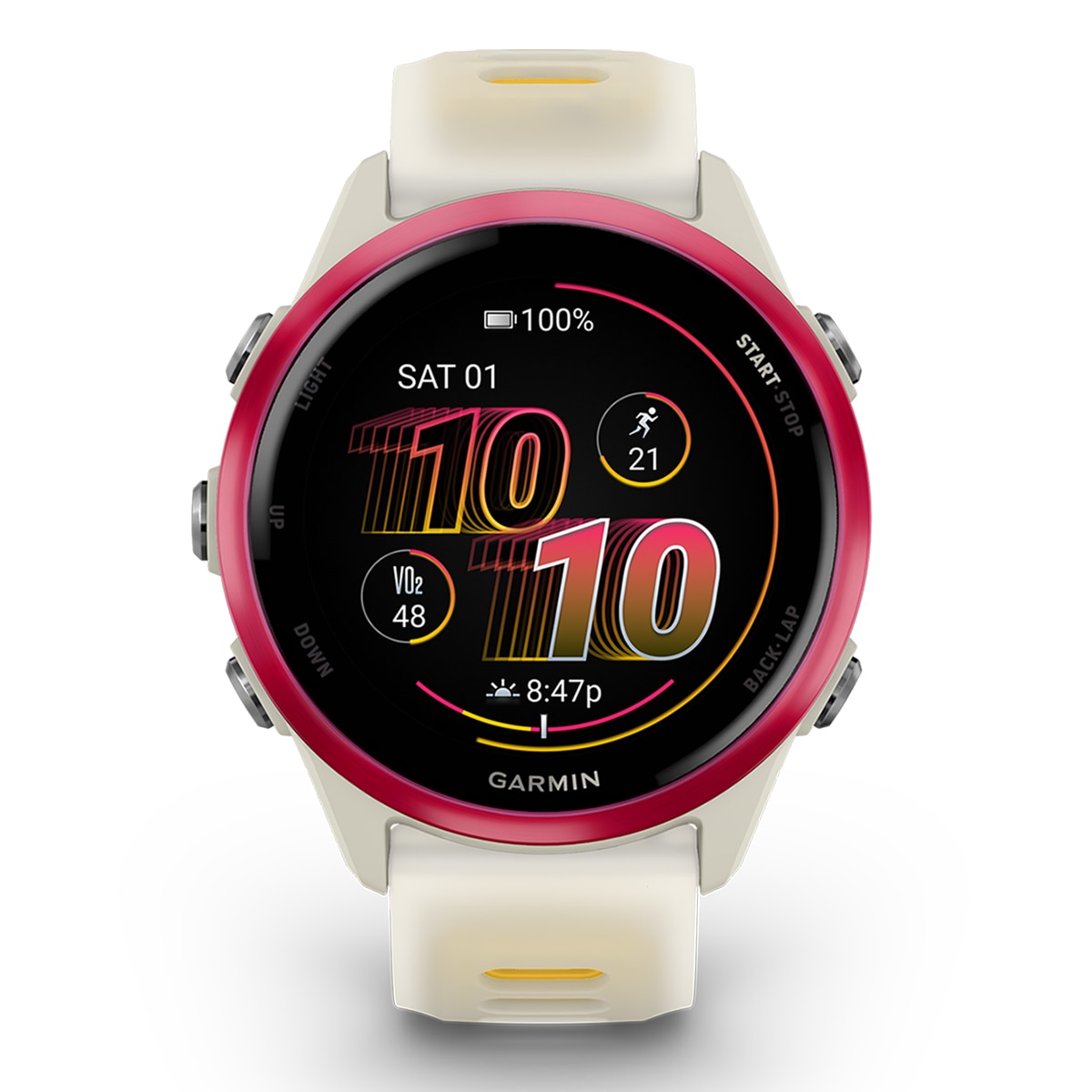 Relógio Smartwatch Unissexo Forerunner 570 42 mm - Bege/Laranja Bege-8