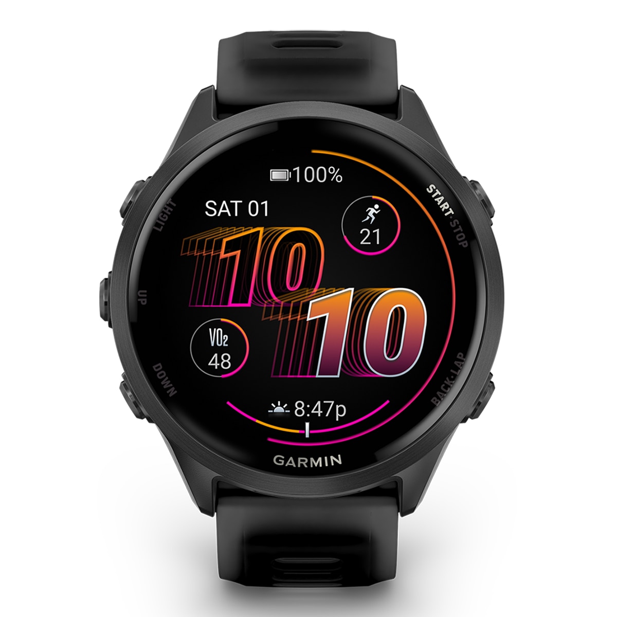 Relógio Smartwatch Unissexo Forerunner 570 47 mm - Preto Preto-6