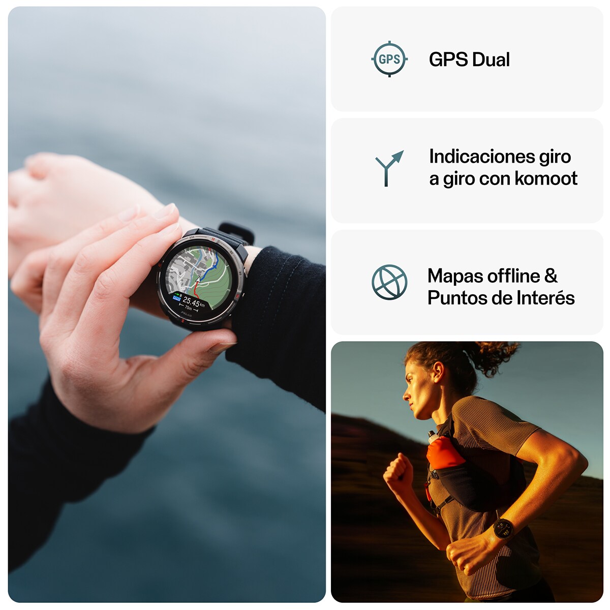 Relógio Smartwatch Grit X2 Outdoor Watch S-L - Preto Preto-5