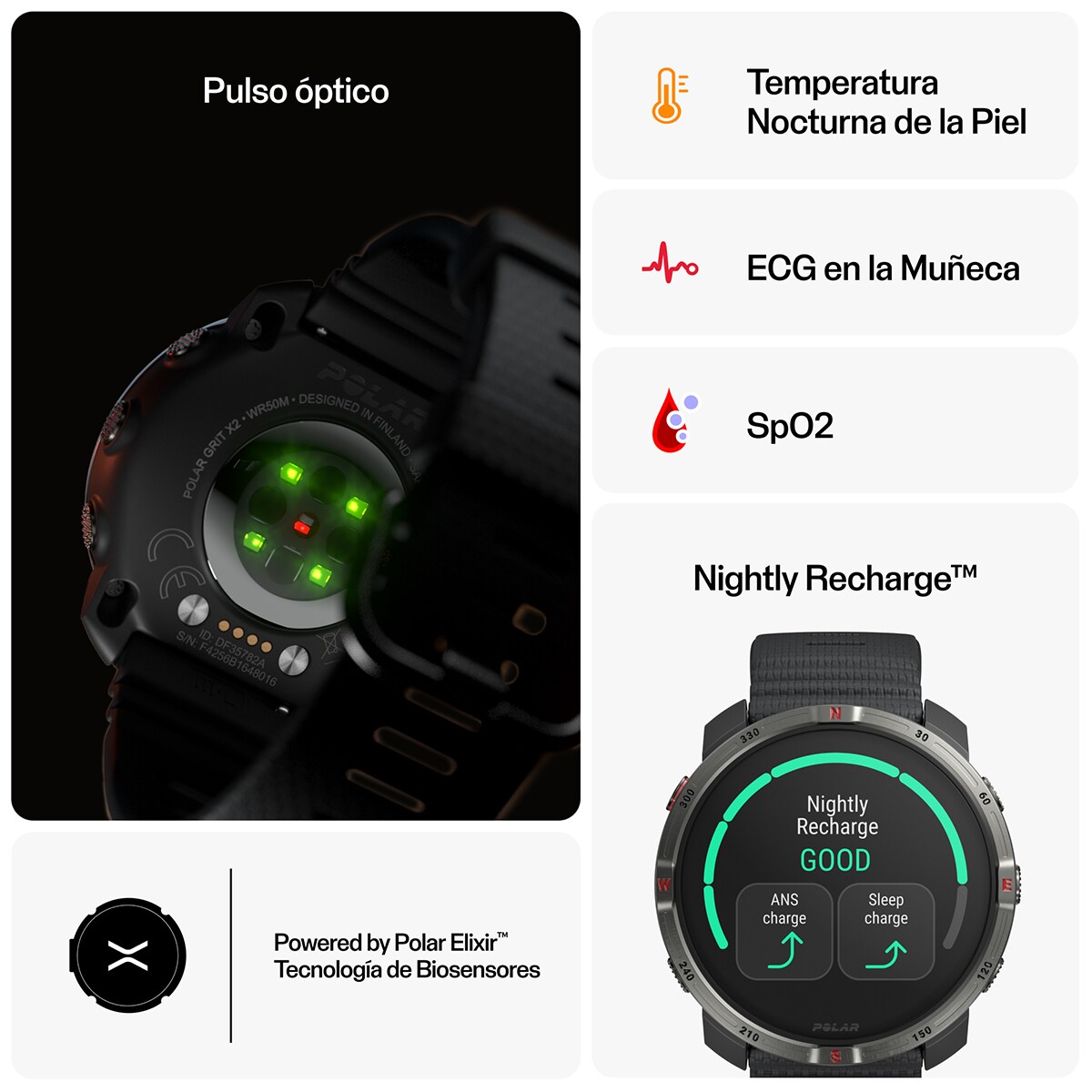 Relógio Smartwatch Grit X2 Outdoor Watch S-L - Preto Preto-6