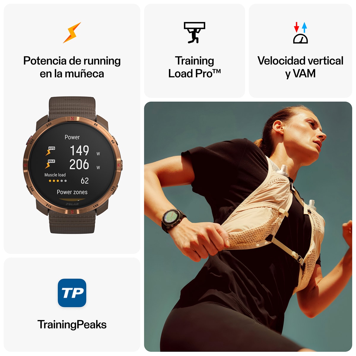 Relógio Smartwatch Grit X2 Outdoor Watch S-L - Castanho Castanho-6