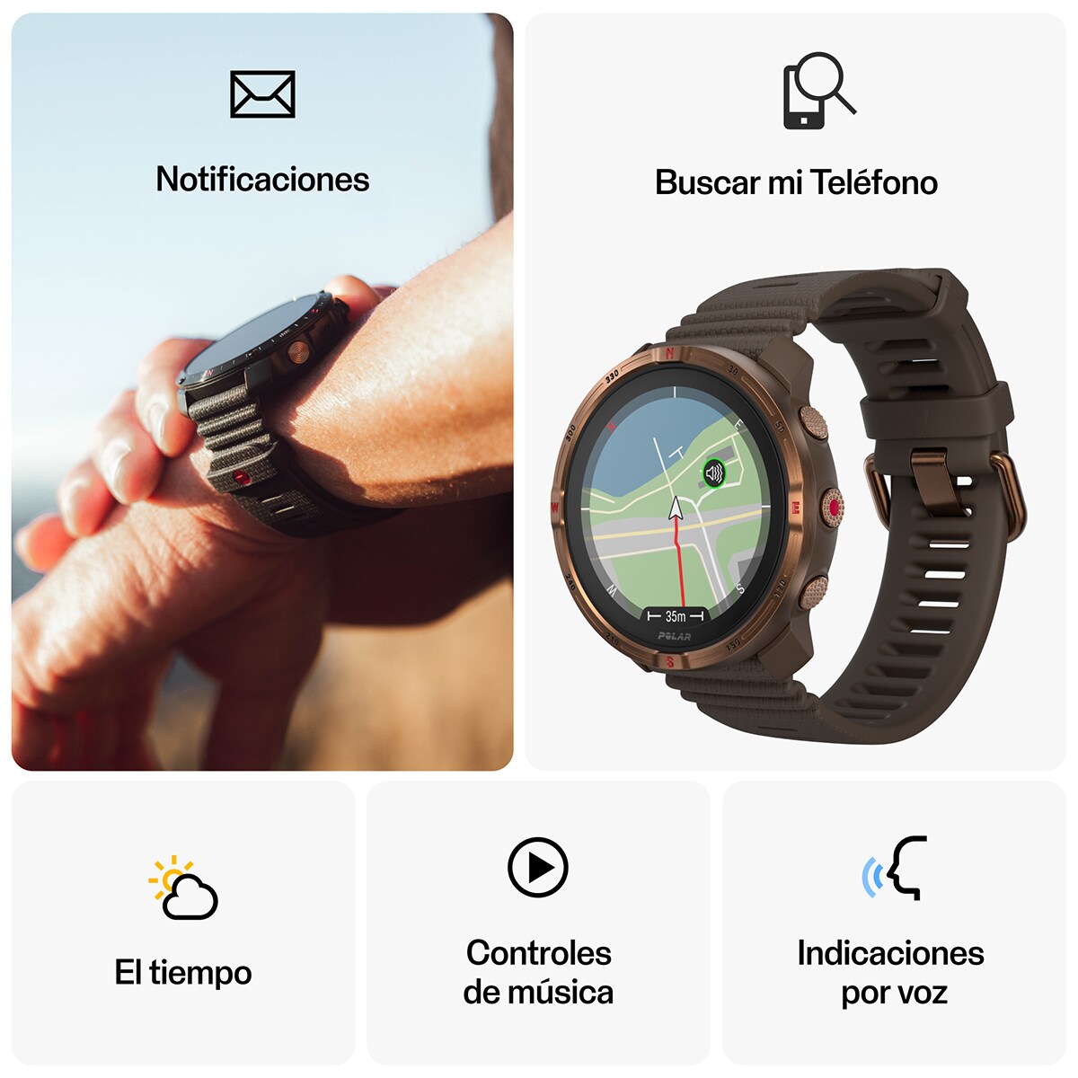 Relógio Smartwatch Grit X2 Outdoor Watch S-L - Castanho Castanho-7
