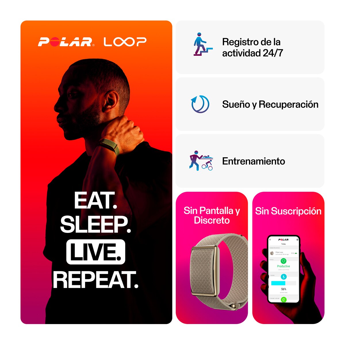 Pulseira de Atividade Loop S-L Branco-2