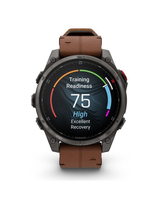 Relógio Smartwatch Fenix 8 Pro LTE 47mm Zafiro Amoled Correia em Pele Titânio Preto-2
