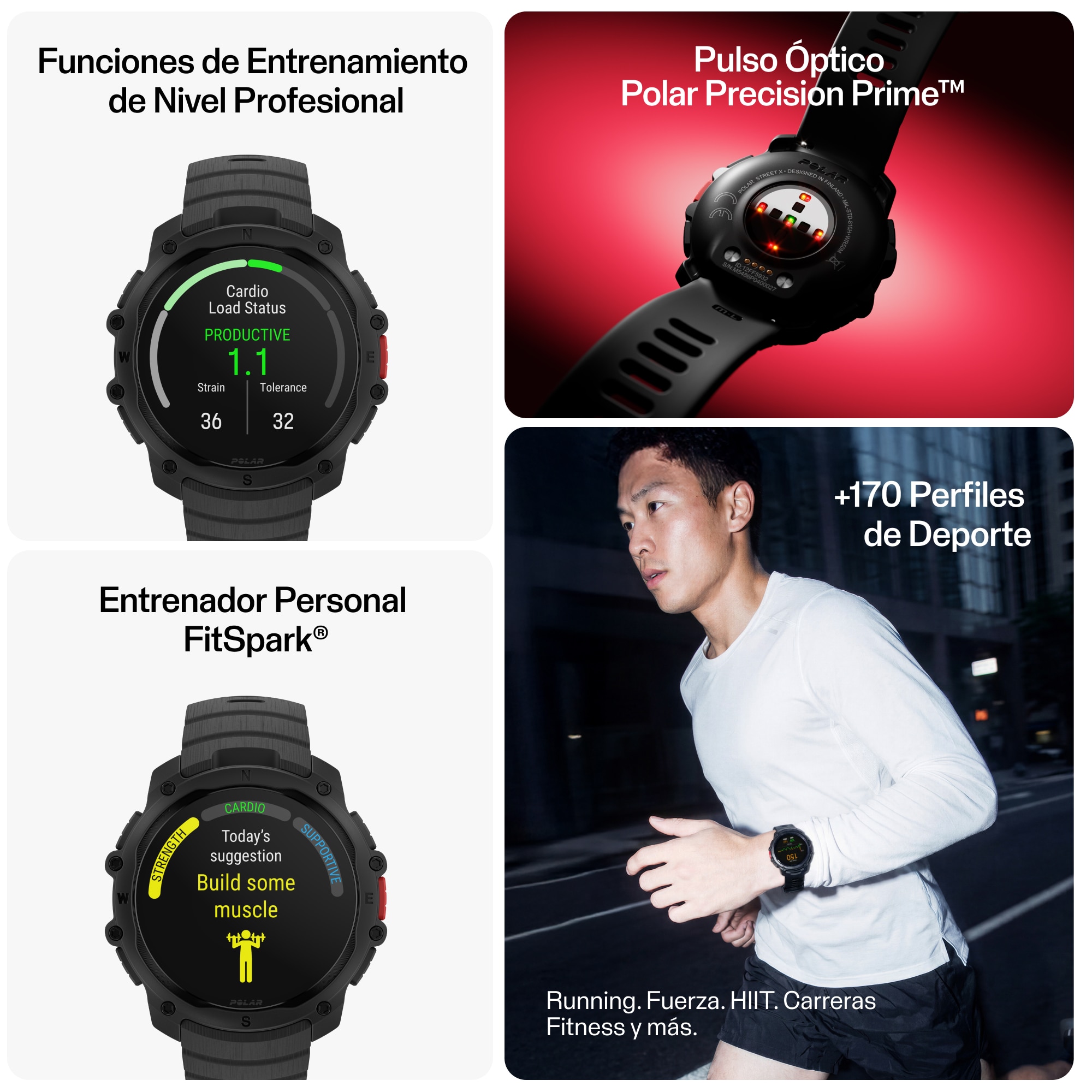 Reloj Deportivo Street X Polar - Negro Negro-5