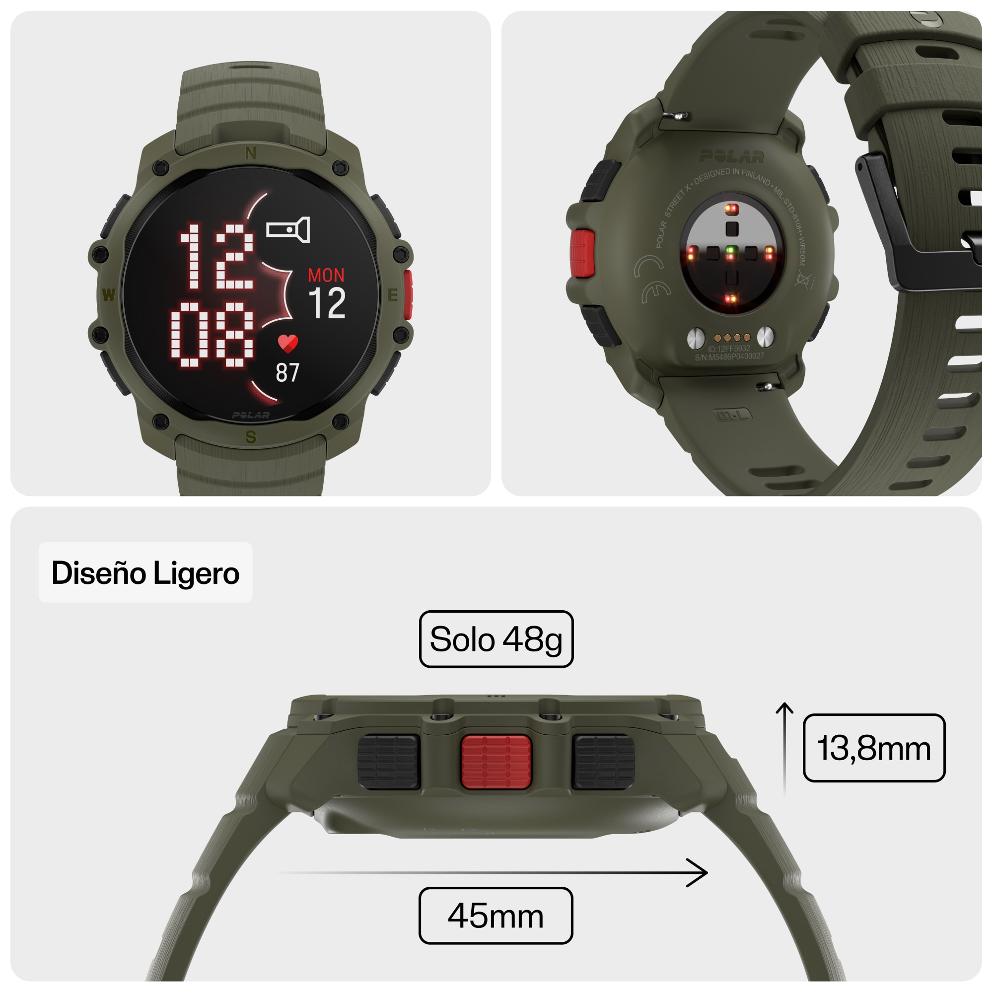 Reloj Deportivo Street X Polar - Verde Verde-3