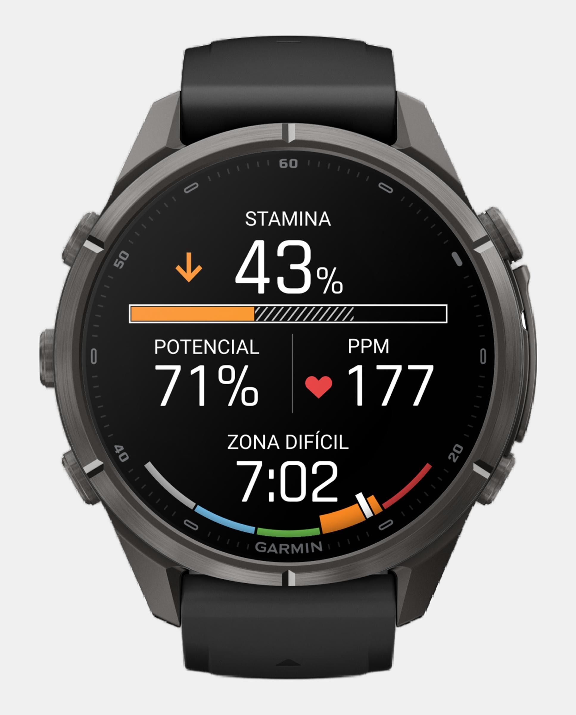 Reloj Smartwach Fénix 9 Pro – Inreach, 43 Mm Garmin Caja De Titanio Con Recubrimiento Dlc Gris Carbón Con Correa De Silicona Negra - Negro Negro-3