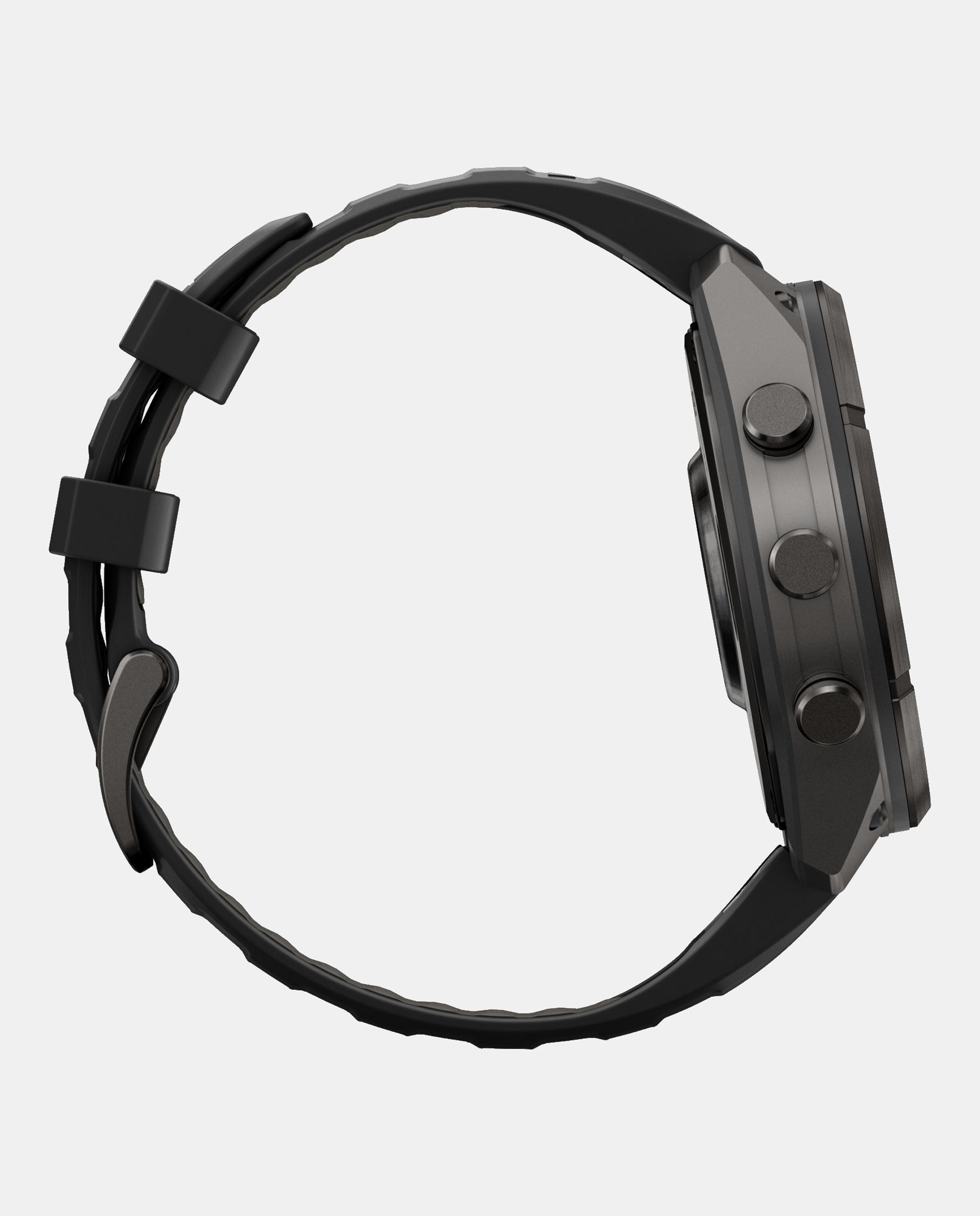 Relógio Smartwach Fénix 9 Pro - Inreach, 47 Mm Caixa de Titânio com Revestimento Dlc Cinzento Carvão com Bracelete de Silicone Preta Preto-6