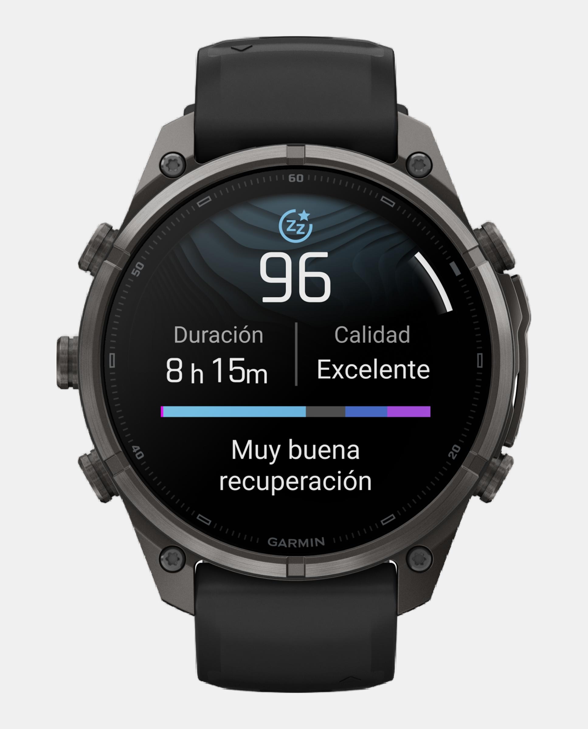 Reloj Smartwach Fénix 9 Pro – 47 Mm Garmin Caja De Titanio Con Recubrimiento Dlc Gris Carbón Con Correa De Silicona Negra - Negro Negro-7