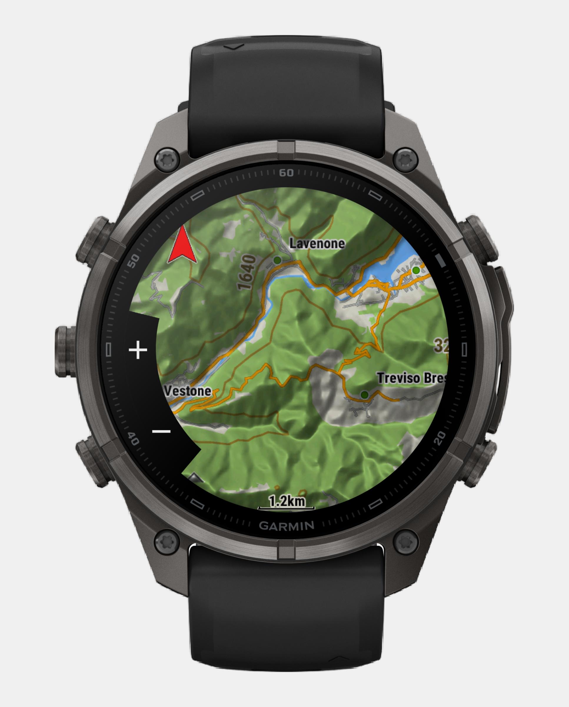 Reloj Smartwach Fénix 9 Pro – 47 Mm Garmin Caja De Titanio Con Recubrimiento Dlc Gris Carbón Con Correa De Silicona Negra - Negro Negro-8