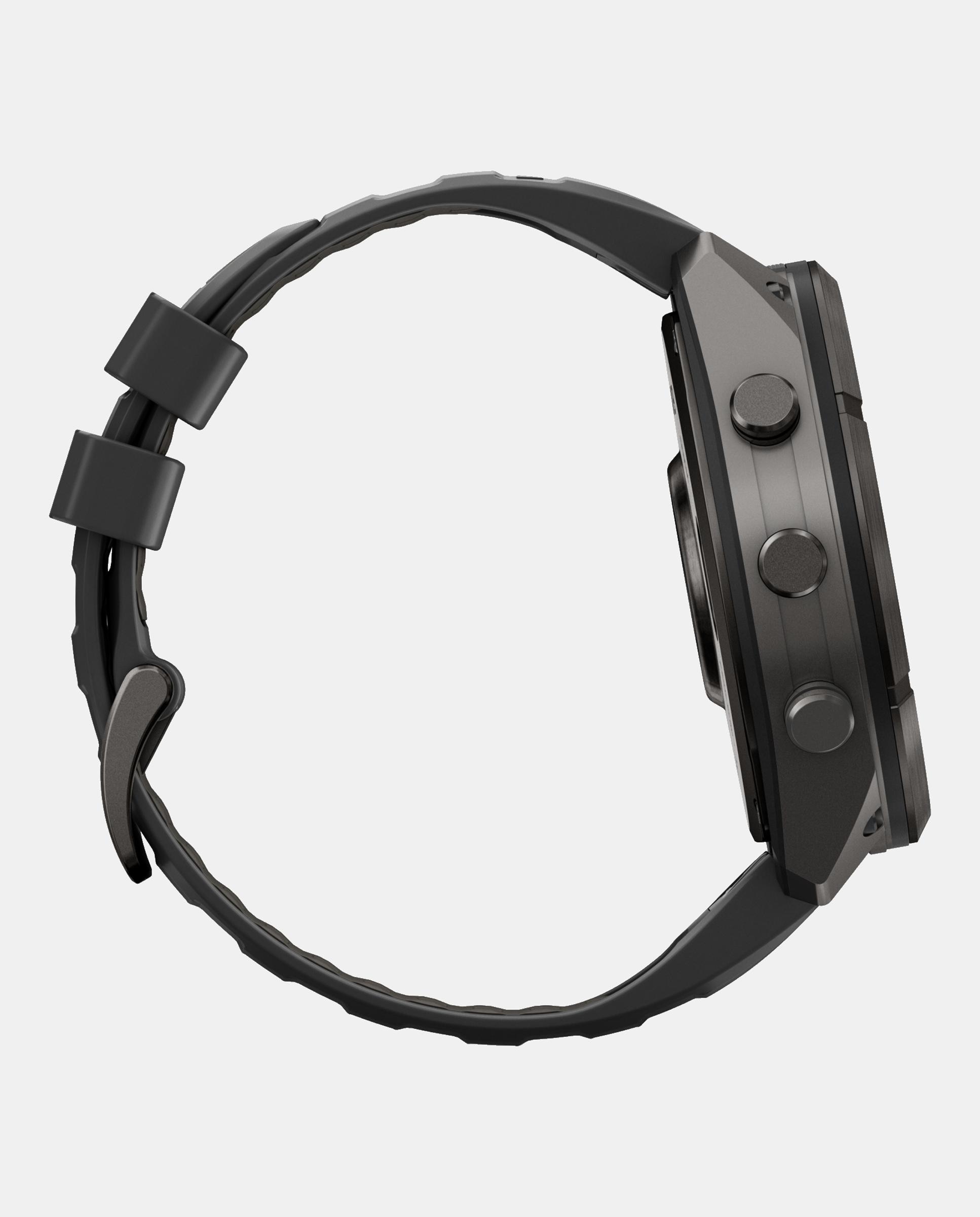 Reloj Smartwach Fénix 9 Pro – Inreach, 51 Mm Garmin Caja De Titanio Con Recubrimiento Dlc Gris Carbón Con Correa De Silicona Negra - Negro Negro-5