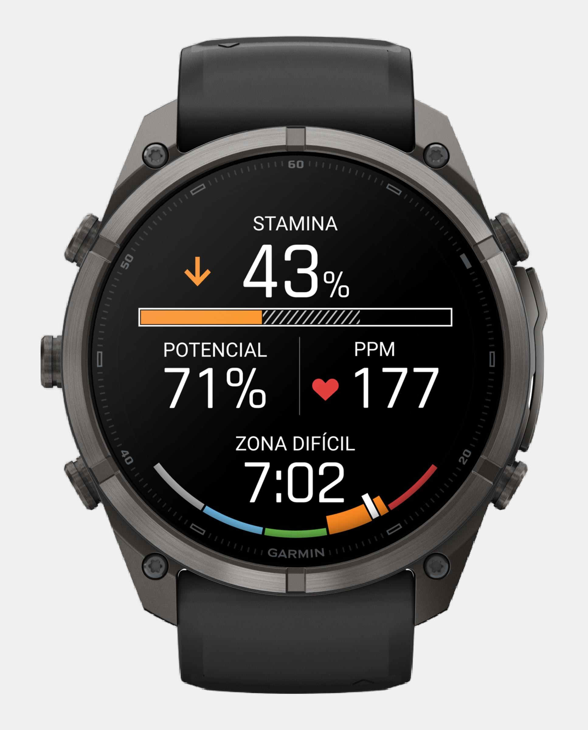 Reloj Smartwach Fénix 9 Pro – Inreach, 51 Mm Garmin Caja De Titanio Con Recubrimiento Dlc Gris Carbón Con Correa De Silicona Negra - Negro Negro-6