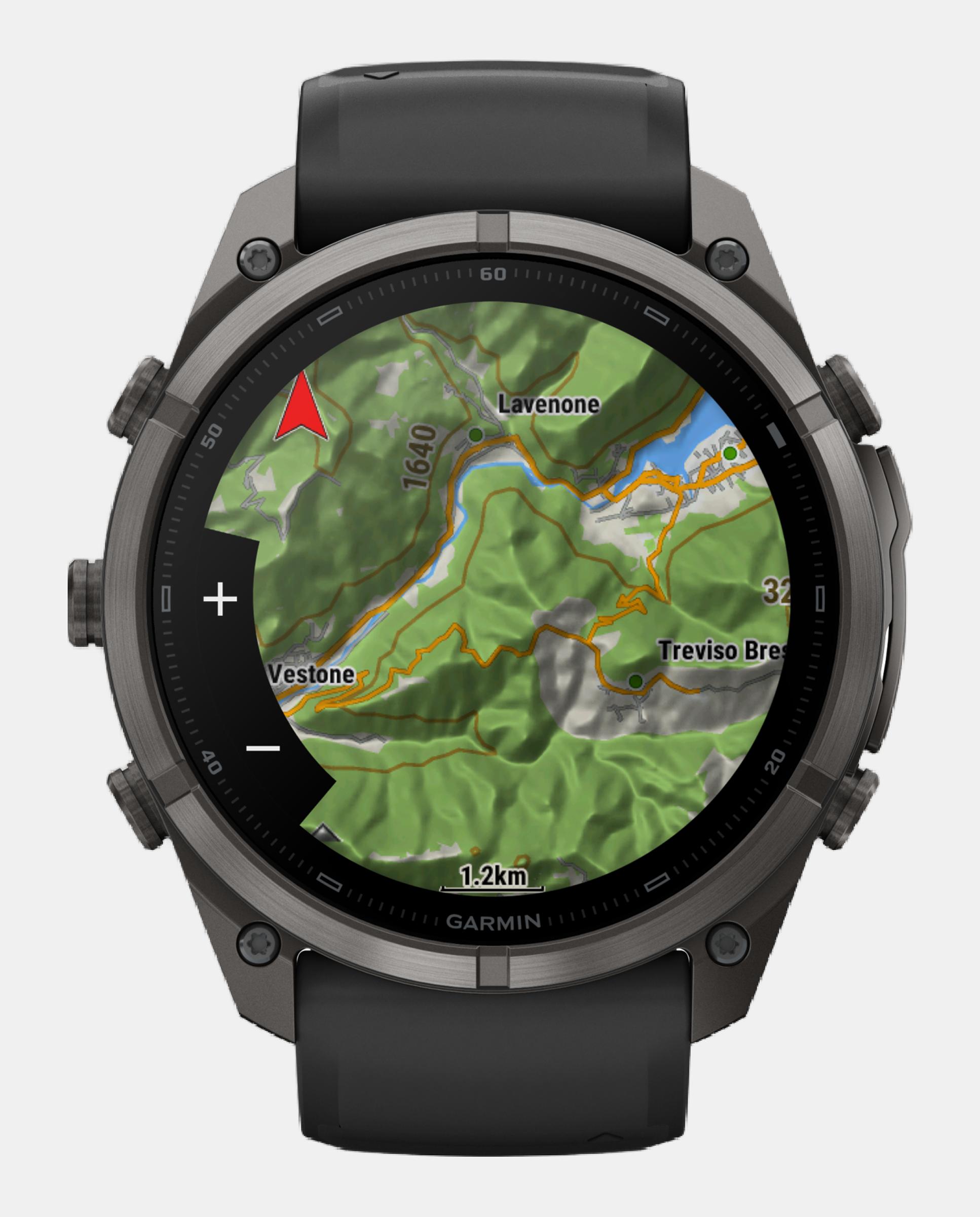 Reloj Smartwach Fénix 9 Pro – 51 Mm Garmin Caja De Titanio Con Recubrimiento Dlc Gris Carbón Con Correa De Silicona Negra - Negro Negro-7