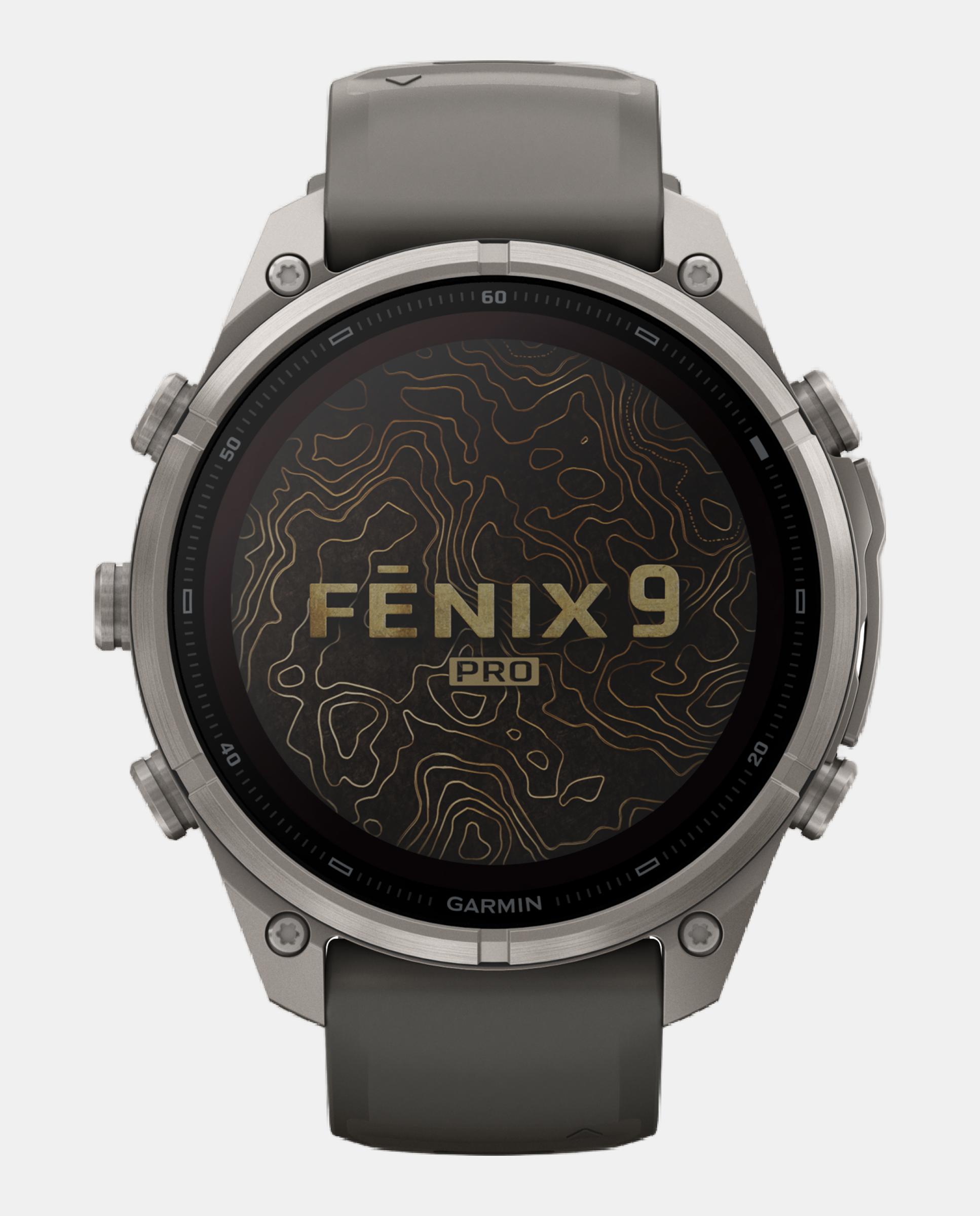 Relógio Smartwach Fénix 9 Pro - Inreach, Solar, 47 Mm Caixa de Titânio com Bracelete de Silicone Cinzenta Cinzento-2