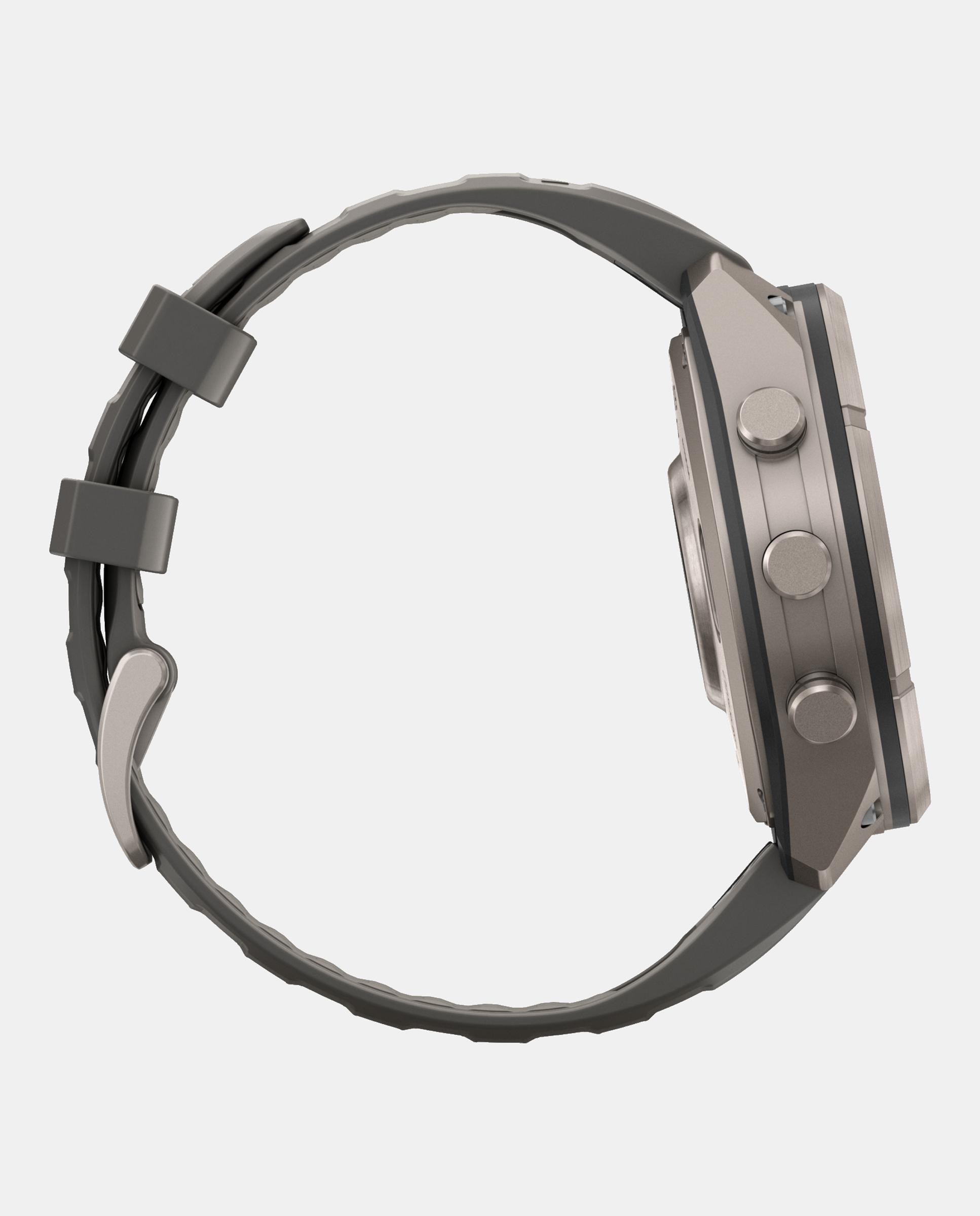 Relógio Smartwach Fénix 9 Pro - Inreach, Solar, 47 Mm Caixa de Titânio com Bracelete de Silicone Cinzenta Cinzento-6