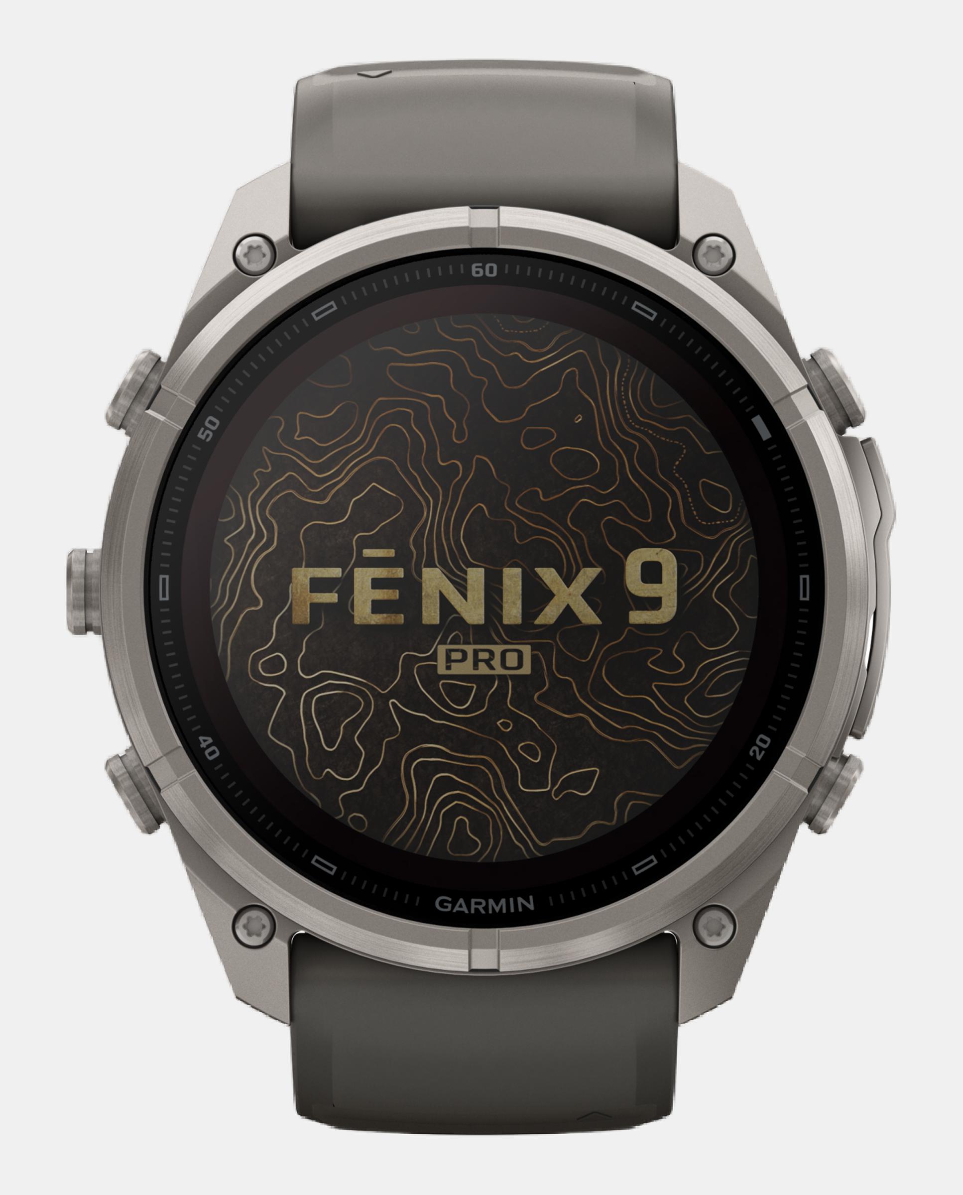 Relógio Smartwach Fénix 9 Pro - Inreach, Solar, 51 Mm Caixa de Titânio com Bracelete de Silicone Cinzenta Cinzento-2