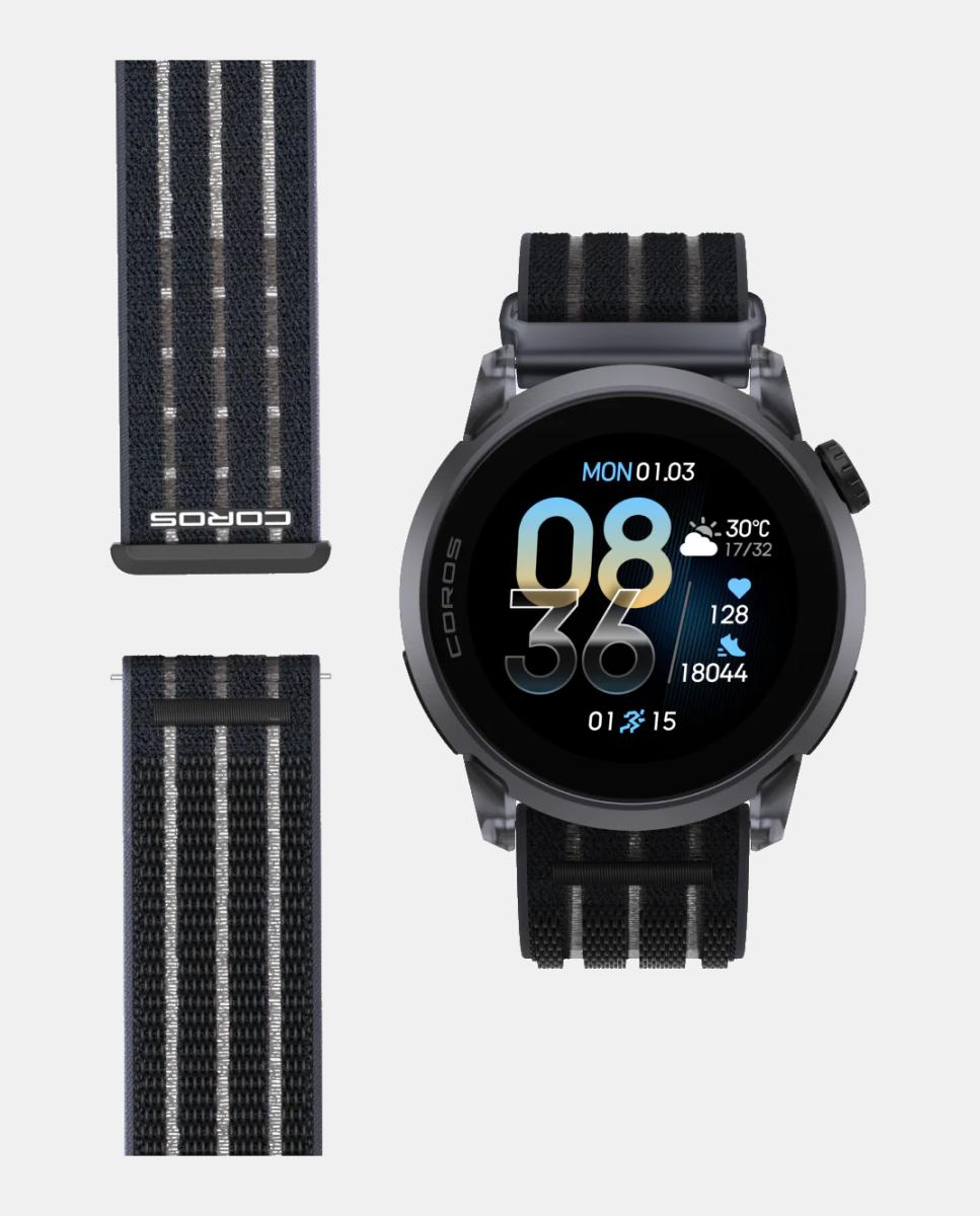 Relógio GPS Pace 4 Nylon Crystal  Black Coros Preto-5