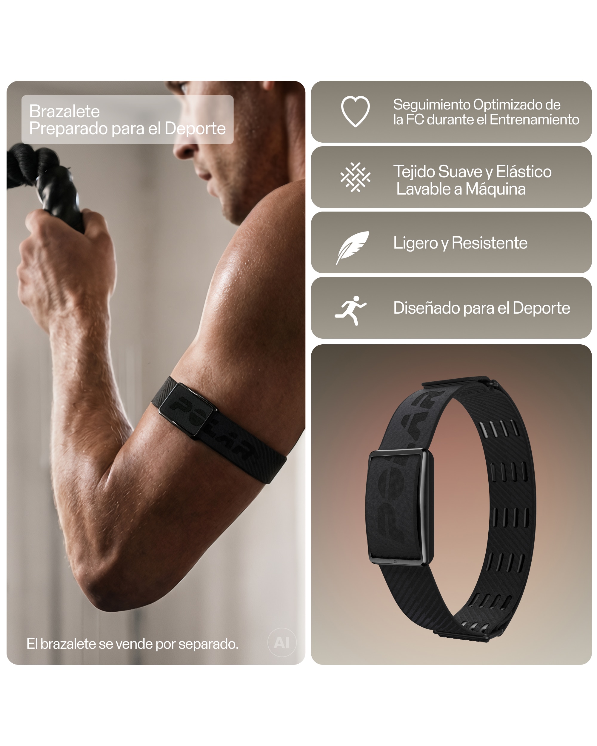Pulsera De Actividad Loop Polar - Negro Negro-10