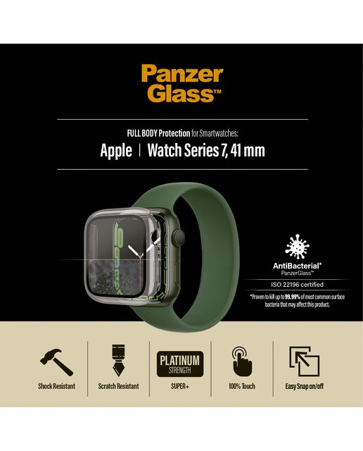 Protetor de Vidro Temperado Full Body para Apple Watch 7 - 41 mm Transparente-9
