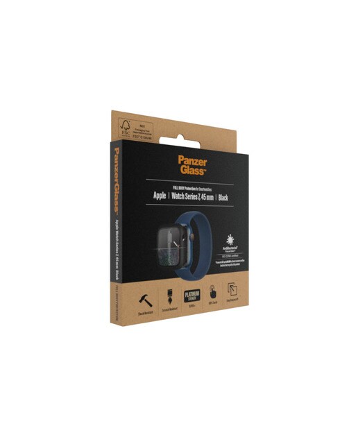 Protetor de Vidro Temperado Full Body para Apple Watch 7 - 45 mm Preto-5