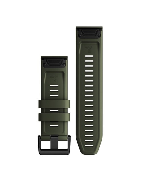 Correia de Relógio QuickFit Silicone - 26mm Verde-escuro-1