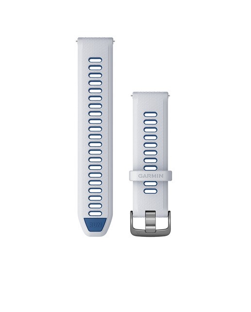 Correia para Relógio Forerunner 265 Quick Release Silicone - 22 mm Branco / Azul-1
