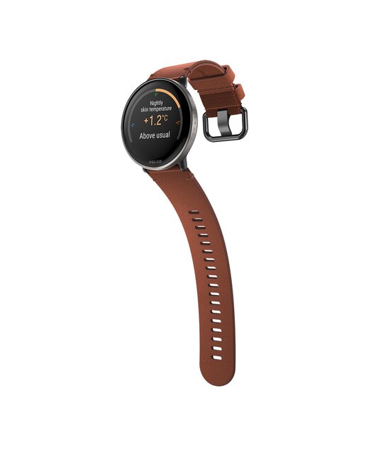 Correia de Couro para Relógio Smartwatch Ignite 3 Titanium - 20 mm Tamanho M-L Castanho-3
