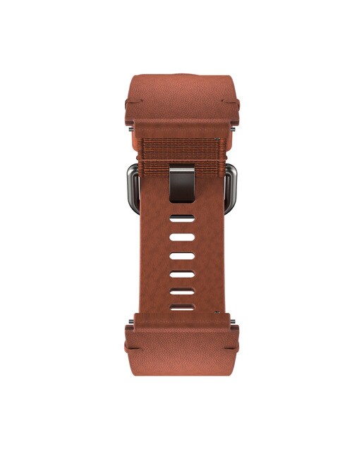 Correia de Couro para Relógio Smartwatch Ignite 3 Titanium - 20 mm Tamanho M-L Castanho-5