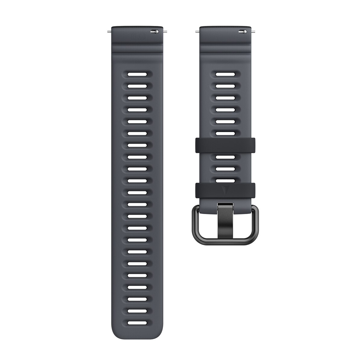 Correia de Silicone para Relógio Tamanho S-L - 22 mm Preto / Cinzento-2