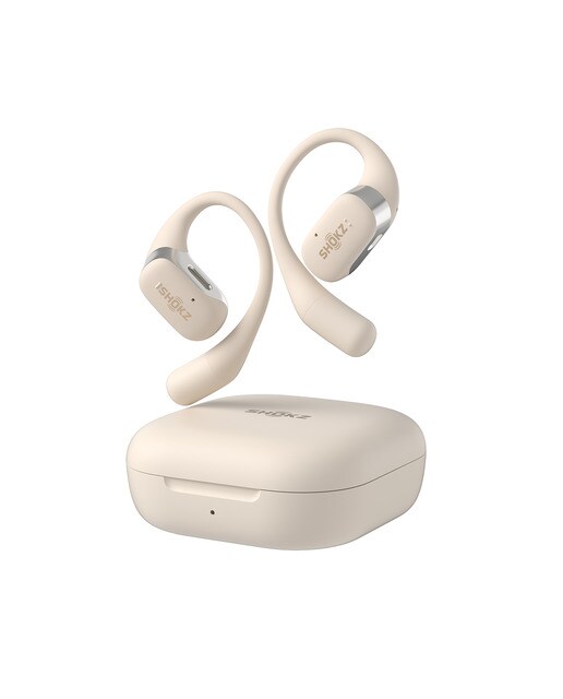 Auscultadores Desportivos True Wireless Open-Ear Premium Bege-4